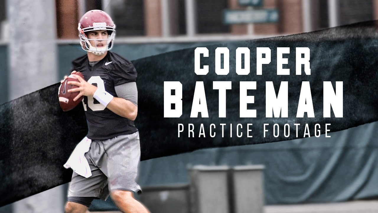 Watch QB Cooper Bateman at Alabama spring practice - YouTube