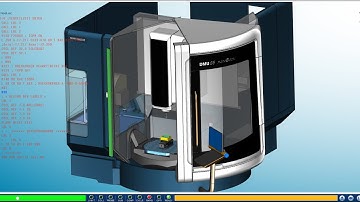 Hypermill to vericut: Build vericut DMU 85monoBlock TNC640 with toolchange effects