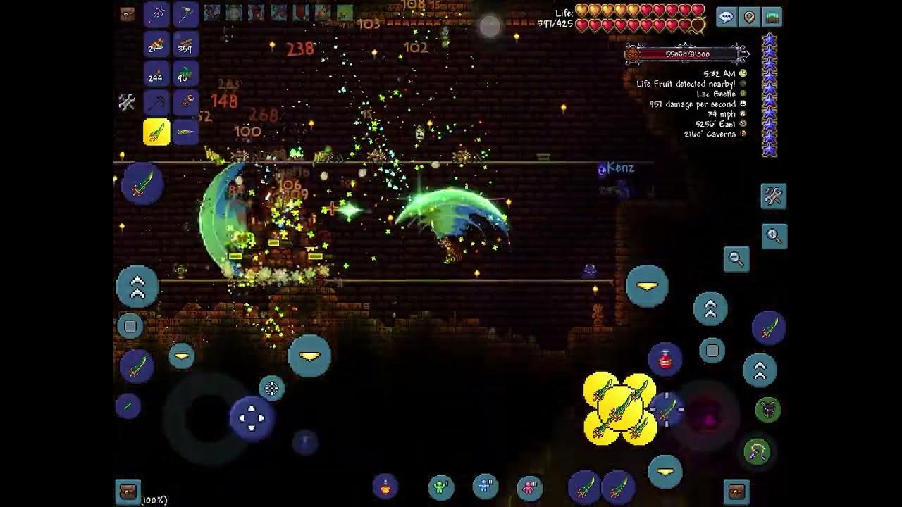 Terraria ( Mobile ) Vs Golem “Expert Mode” Multiplayer YouTube