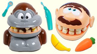 Mr. Play Doh Head & Mr. Bananas Toy Doctor Drill N Fill Dentist Checkup & Imagine Ink Super Video!