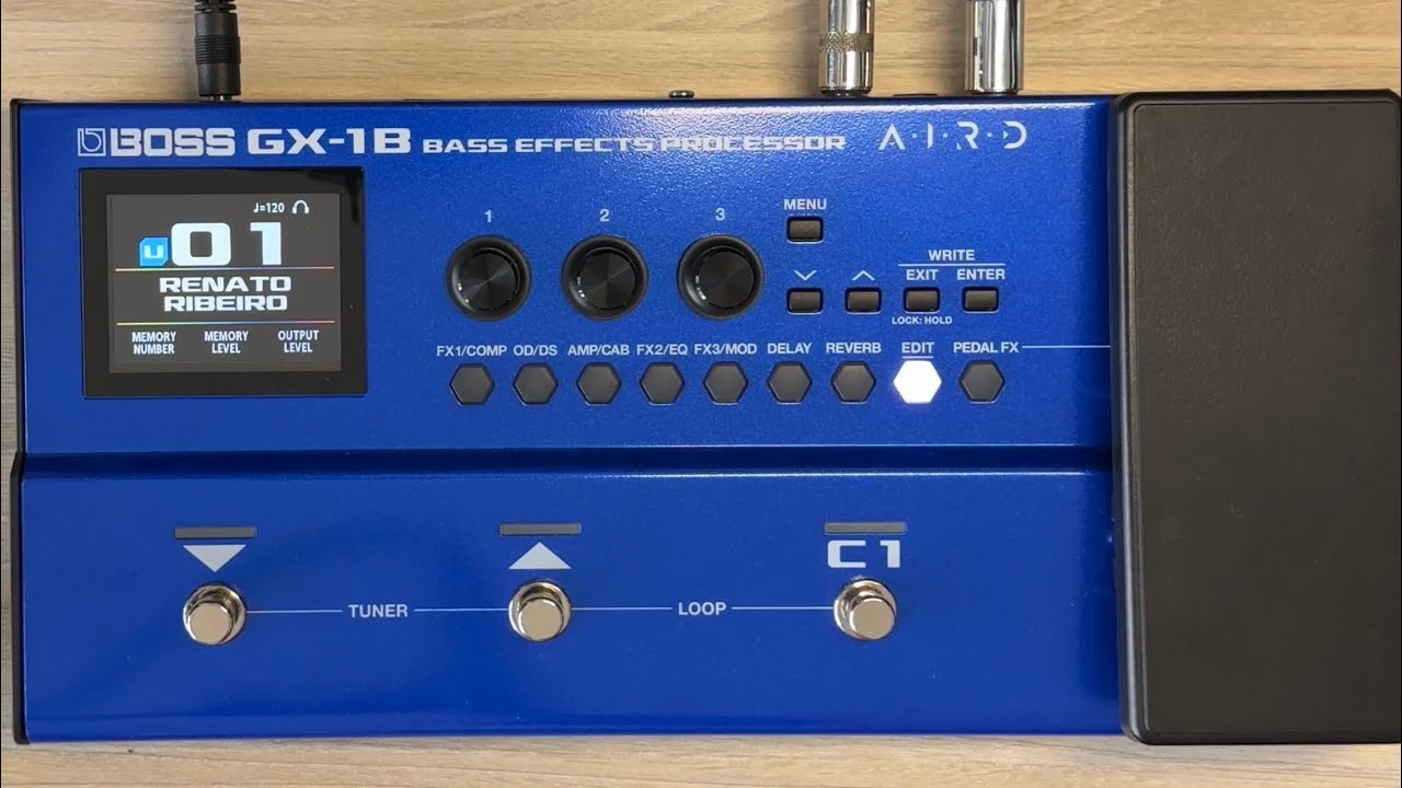 Pedaleira Boss GX1b modo Stomp | @renatobaixista @BOSSinfoglobal 