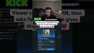 Viewers calls a MAX WIN, then asks for 1k, but Train gives this instead 🤯 #trainwreckstv