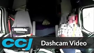 Truck driver caught texting while driving