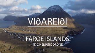 Faroe Islands Viðareiði - 4K Cinematic Drone