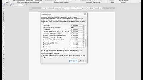 Combinación de correspondencia Crear un directorio en Word