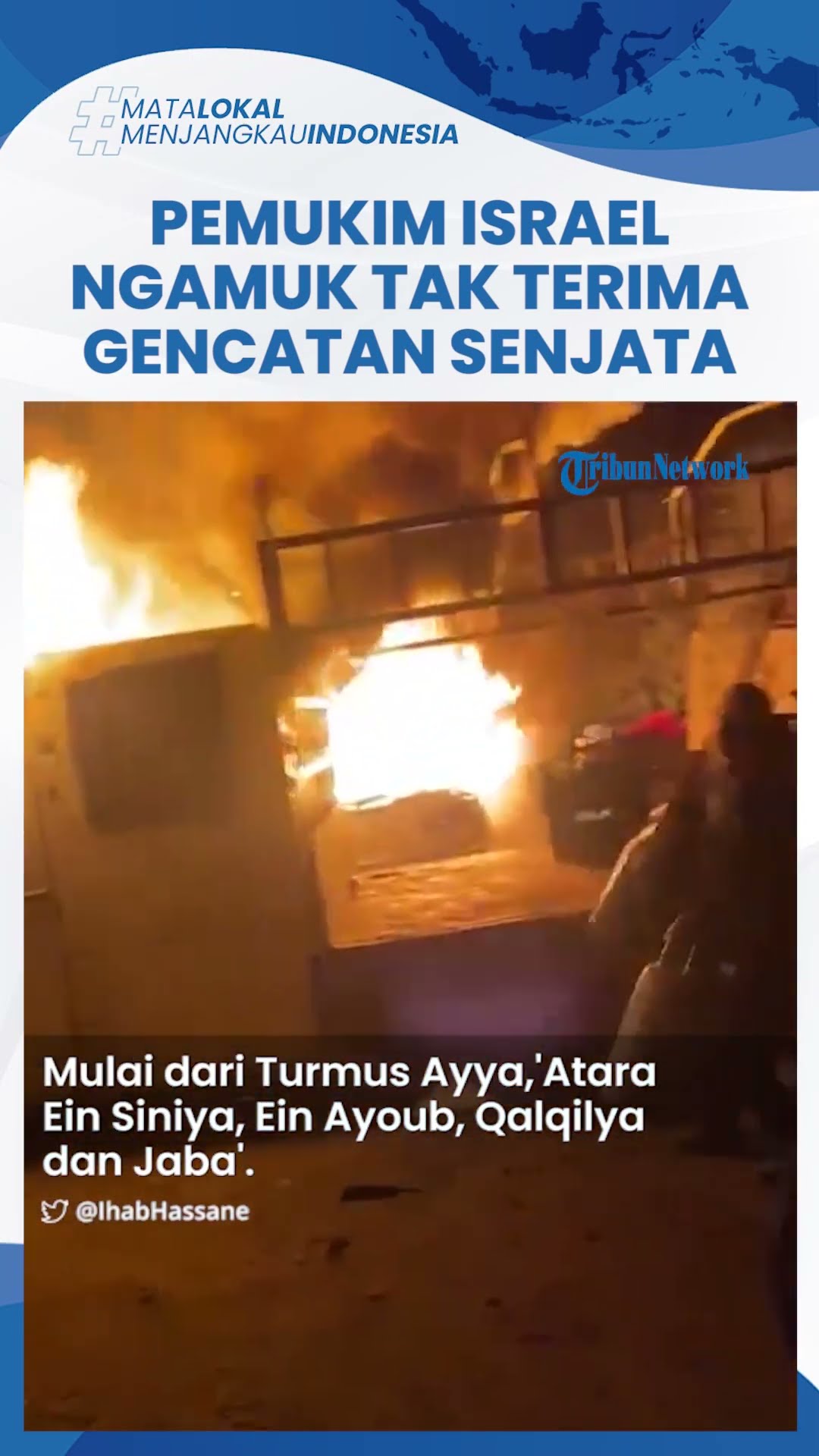 Detik-detik Pemukim Israel Mengamuk di Tepi Barat Palestina, Tak Terima dengan Gencatan Senjata Gaza