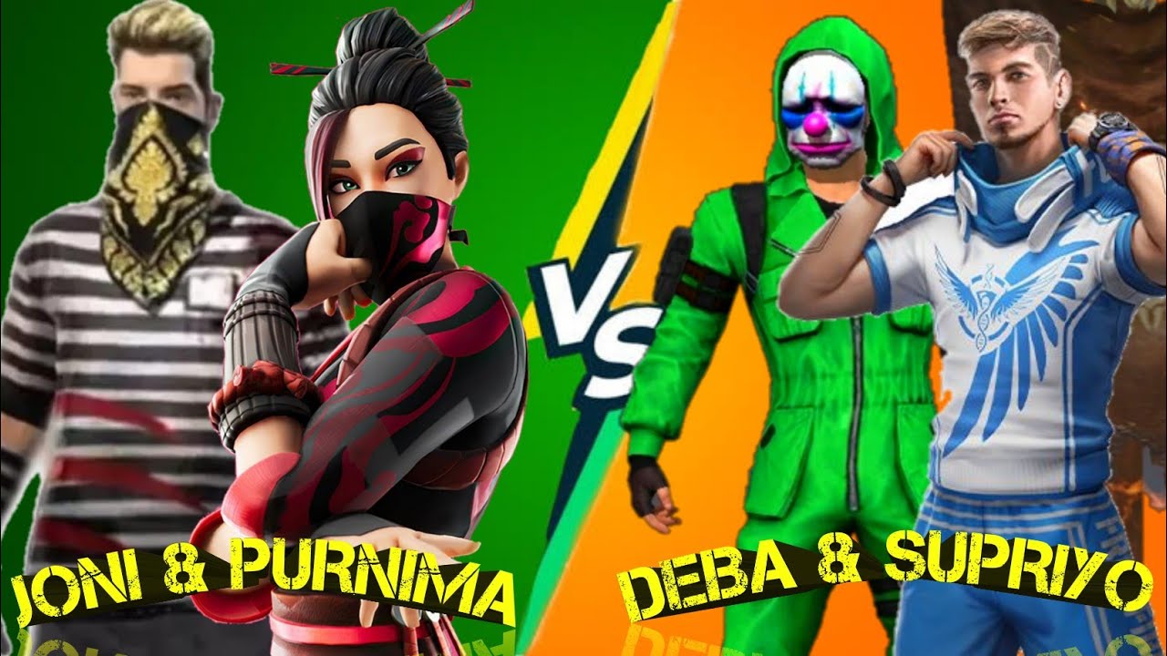 JONI NOOB & PURNIMA VS DEBA & SUPRIYO FULL AGRESSIVE MATCH JONI THE NOOB GAMER JONI THE