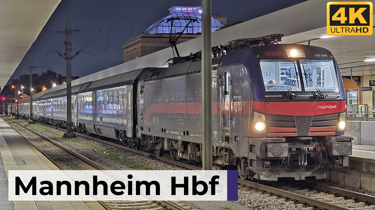 Mannheim Hbf 09.08.2025 - Früher Morgen mit Nachtzügen, ICE & Güterverkehr