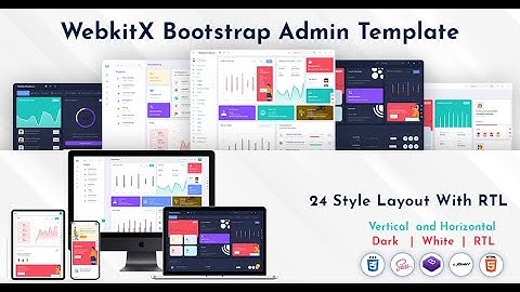 WebkitX - RTL Boxed Admin Dashboard with Bootstrap UI Kit