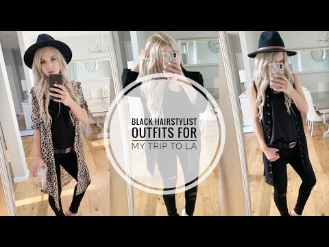 Black Outfits For Hairstylist/Outfits for my LA Trip/ Black Shein Clothes -  YouTube