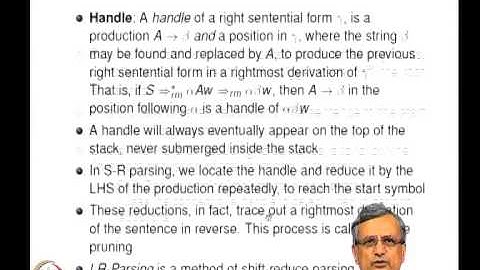 Mod-03 Lec-08 Syntax Analysis: Context-free Grammars, Pushdown Automata and Parsing Part - 4