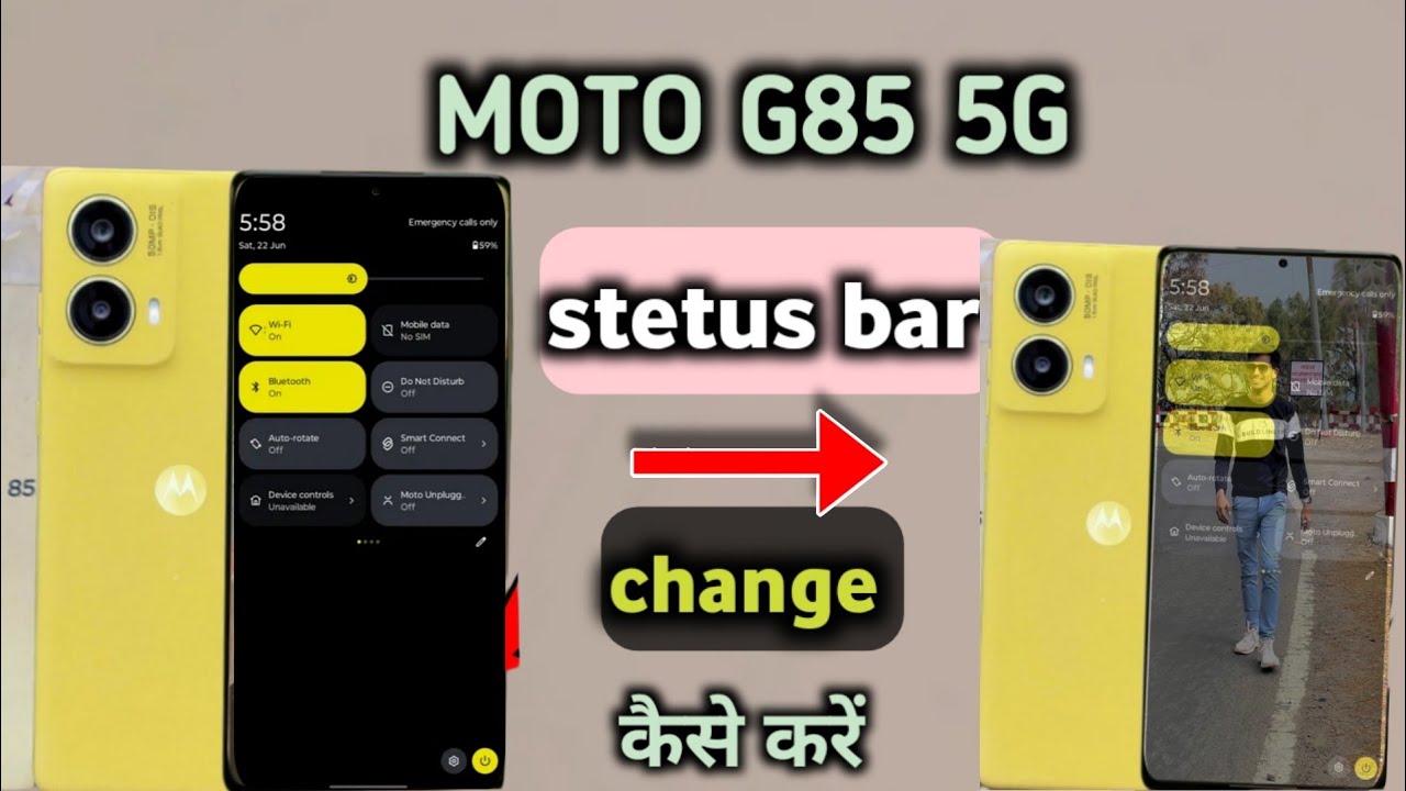 moto g85 5g stetus bar change kaise kare|| Moto g85 notification control canter change kaise kare