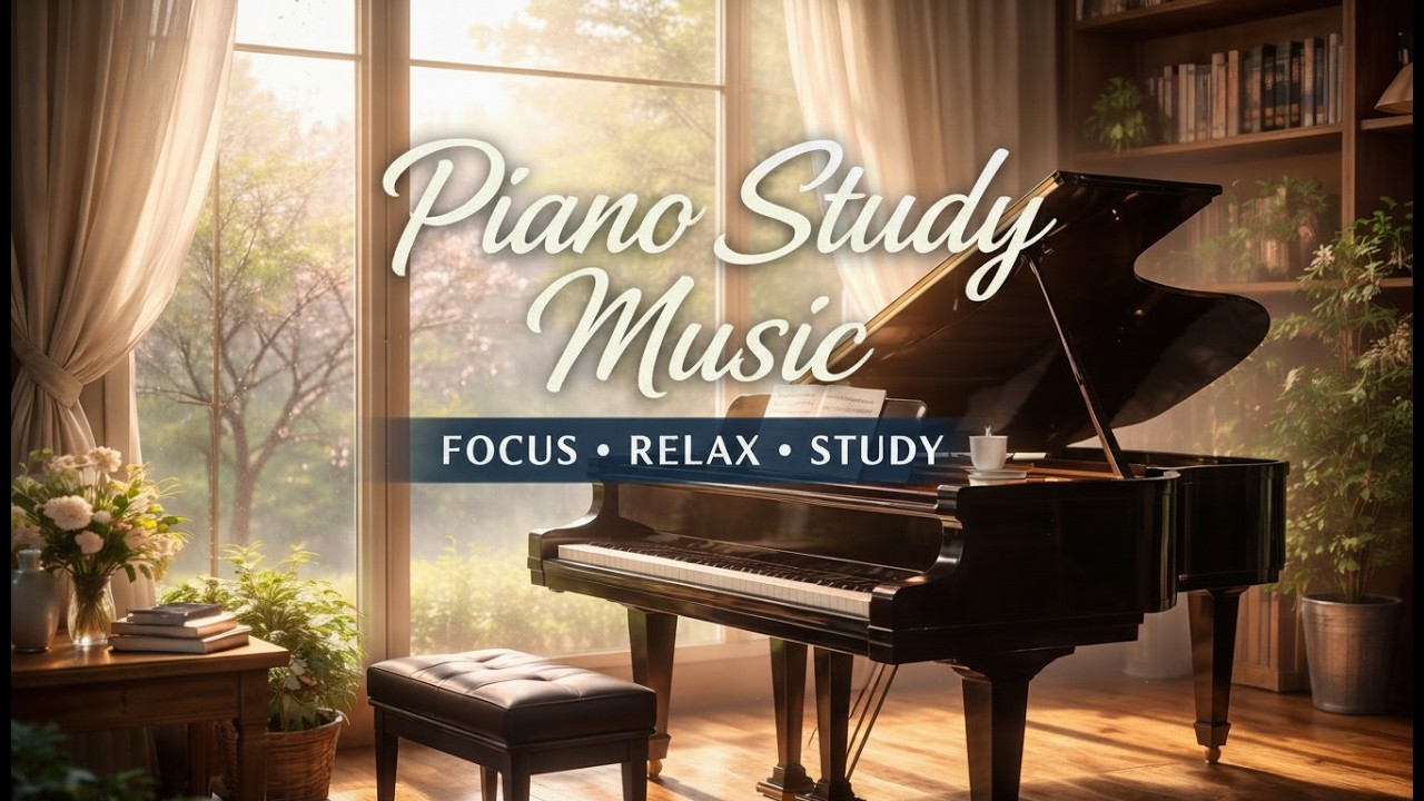 Calm Piano Study Music – Relaxing Focus Music for Studying & Working | Reading & Writing