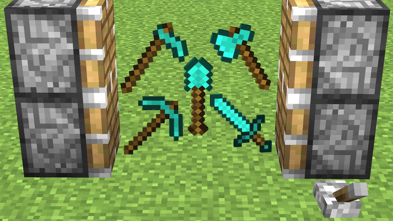 diamond sword + axe + hoe + pickaxe + shovel = ??? - YouTube