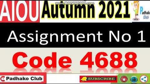 ⏩ AIOU Code 4688 Solved Assignment No.1 Autumn 2021 || Level: MSc sociology