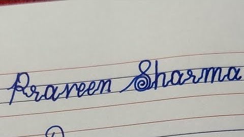 Praveen Sharma beautiful name write in cursive writing | cursive writing | handwriting | Writing |