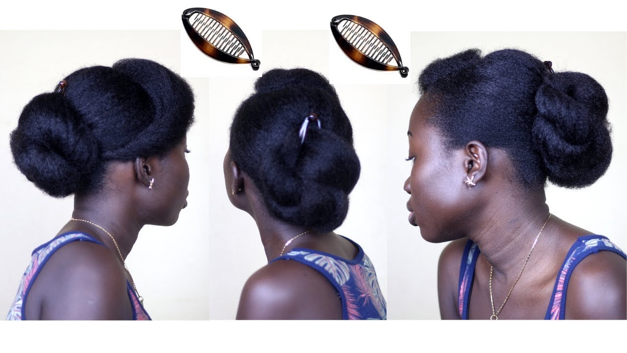 Simple Ponytail With Banana Clip – Hairstyle – How To Take Care Of Natural  Hair