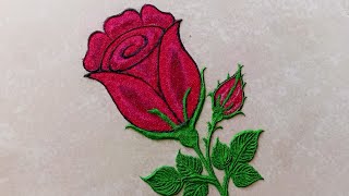 Rose Flower Rangoli🌹Valentine's Day Rangoli | Easy Rose Flower Rangoli Design | Daily Rangoli screenshot 2