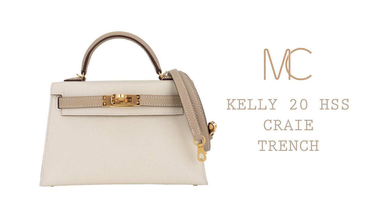 Hermes Kelly HSS 20 Sellier Craie / Trench Mini Bag Gold Hardware Epsom  Leather • MIGHTYCHIC • 