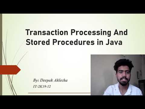 Transaction Processing And Stored Procedures in Java