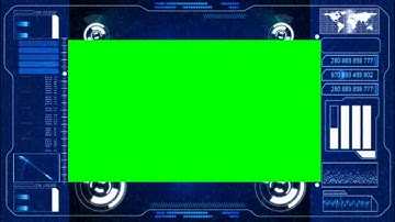 Best Green Screen Graphic Hi-tech User Interface Head Up Display Motion Background Element Furnished