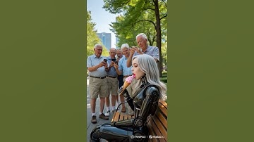 humanoid robot eating ice cream  #ai