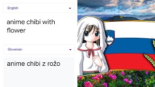 Anime chibi with flower in different languages meme (Part 9)