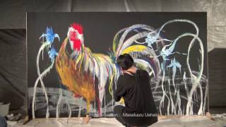 Improvisation : Masakazu Uehata, Live paint : Akiko Homma Fast-Foward version