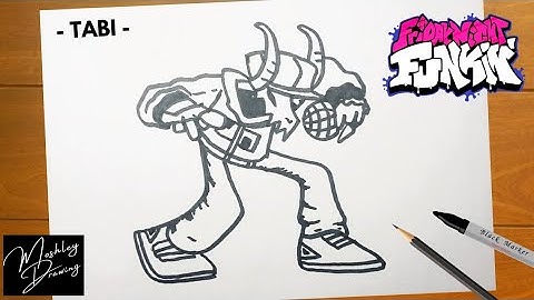 How to Draw TABI From Friday Night Funkin - FNF Characters