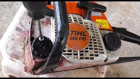 Fixing chainsaw bar oil problem with your air compressor