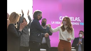 Tolosa Paz en la presentación de candidatos en Cañuelas, Provincia de Buenos Aires