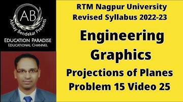 Projections of Planes: Problem 15 Video 25 (Isosceles Triangle inclined to H .P.)