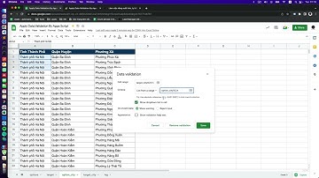 Danh sách phụ thuộc nhau N cấp trong Google Sheets cập nhật khoá học Google Apps Script