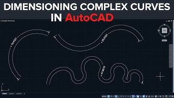 DIMENSIONING COMPLEX CURVES IN AUTOCAD |  AUTOCAD DIMCURVE