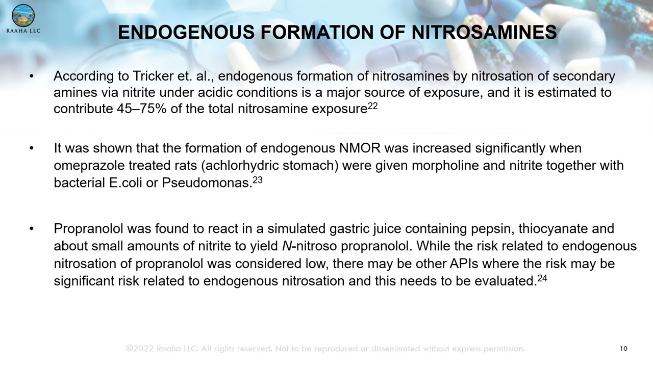 D1,S3,S3-Understanding Endogenous Nitrosation -vs- Impact of Nitrosamine Impurities in drug products