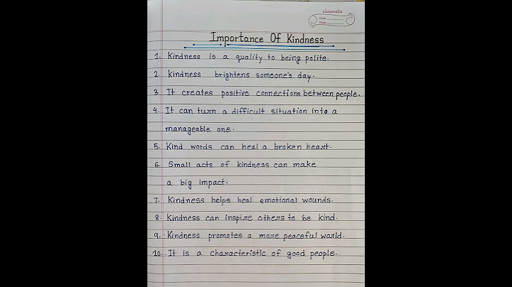 10 Lines Essay On Importance Of Kindness In English