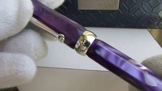 Montegrappa Micra Sterling Silver Purple Ballpoint Pen ISMCCBAL Italian Made