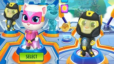 Talking Tom Hero Dash - Walkthrough Gameplay Part 2 - Angela & Tom (Android)