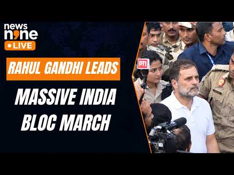 Rahul Gandhi Leads INDIA Bloc MPs Towards Jantar Mantar Amid Delhi Protest | News9