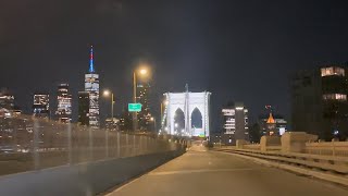 Driving the Brooklyn Bridge to Times Square in NYC