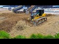 Perfectly Building Excellent Using Skill By Bulldozer Shantui DH17C3 Pushing Unloading Soil
