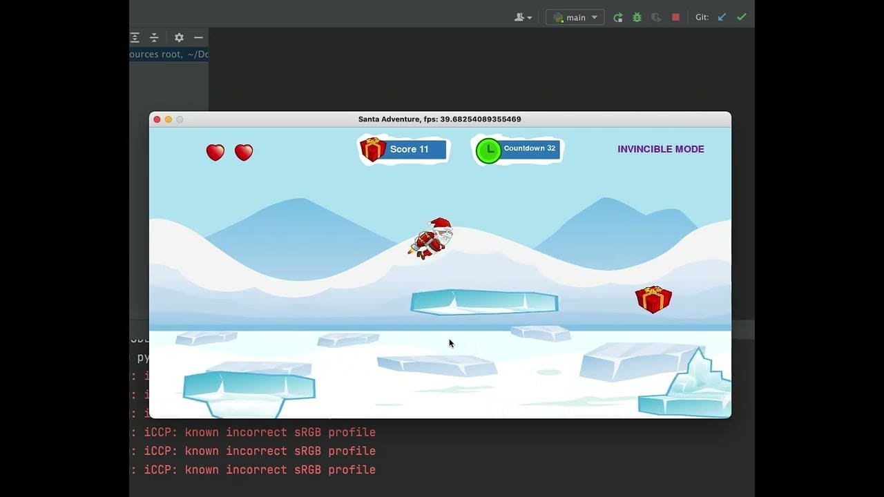 Python Santa OCT 2021 - Python Game Development - Santa Game - YouTube