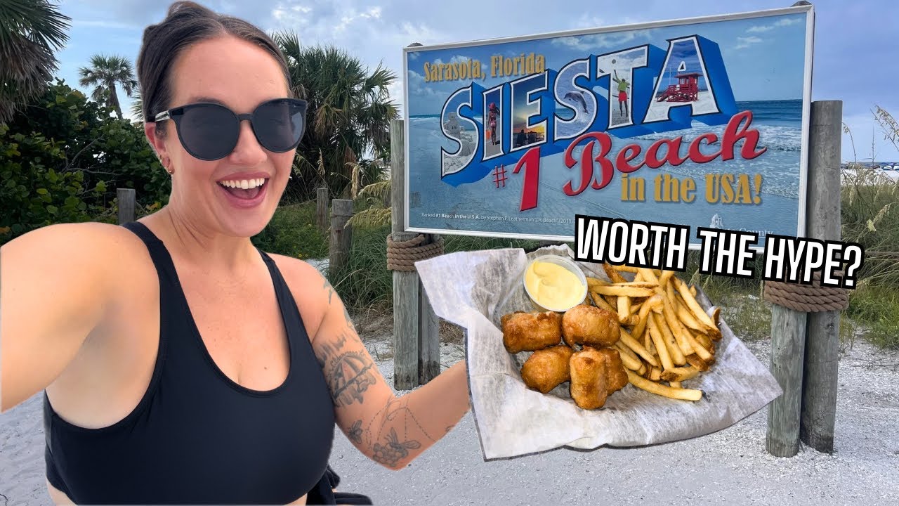 #1 BEACH IN FLORIDA + HIDDEN Local Food | Is Siesta Key Worth ...