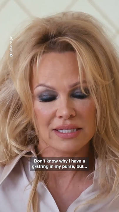 Pamela Anderson reveals her secret to achieving her famously updo is a G-string thong