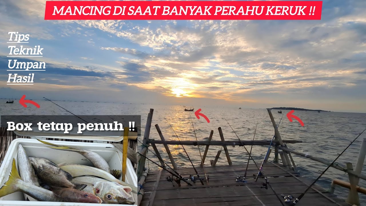 Jangan lempar jauh ‼️ Mancing di saat banyak nelayan keruk di bagan tanjung kait