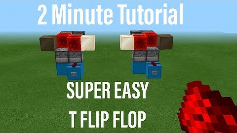 2 Minutes Tutorial: T Flip Flop for Minecraft Bedrock