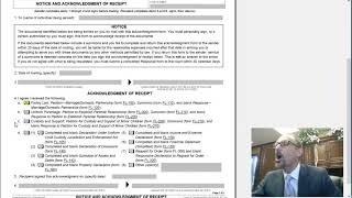 FL 117 - Notice and Acknowledgment of Receipt