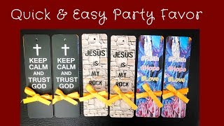 Easy and Inexpensive Party Favor Bookmarks Christian Scriptures
