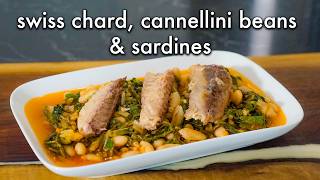 Healthy Swiss Chard & Beans with Sardines