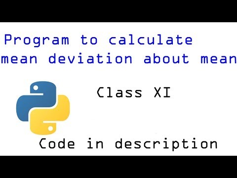 My first python program| Calculate mean deviation about mean|code|Python tutorial in Hindi|#1